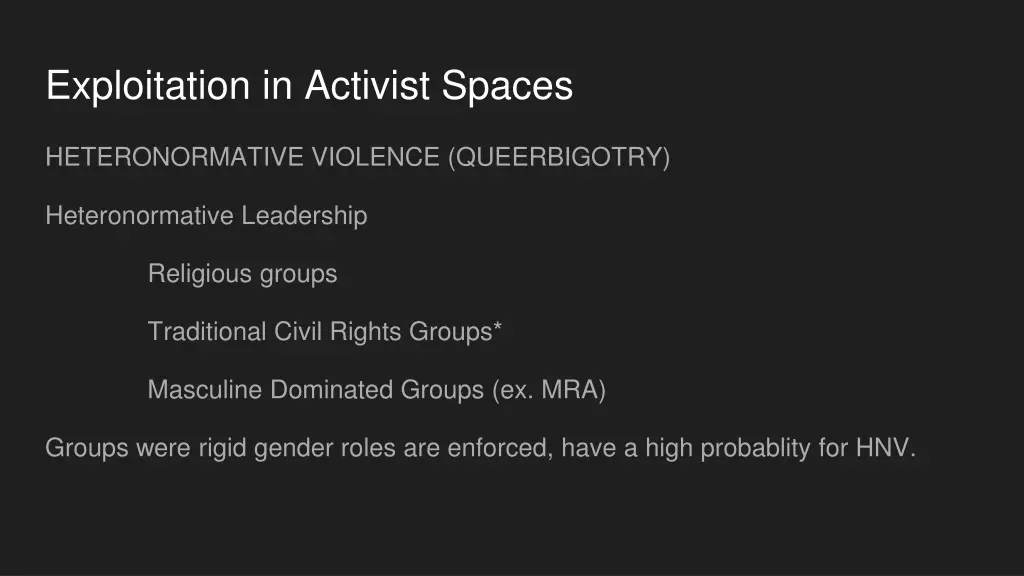 exploitation in activist spaces 1