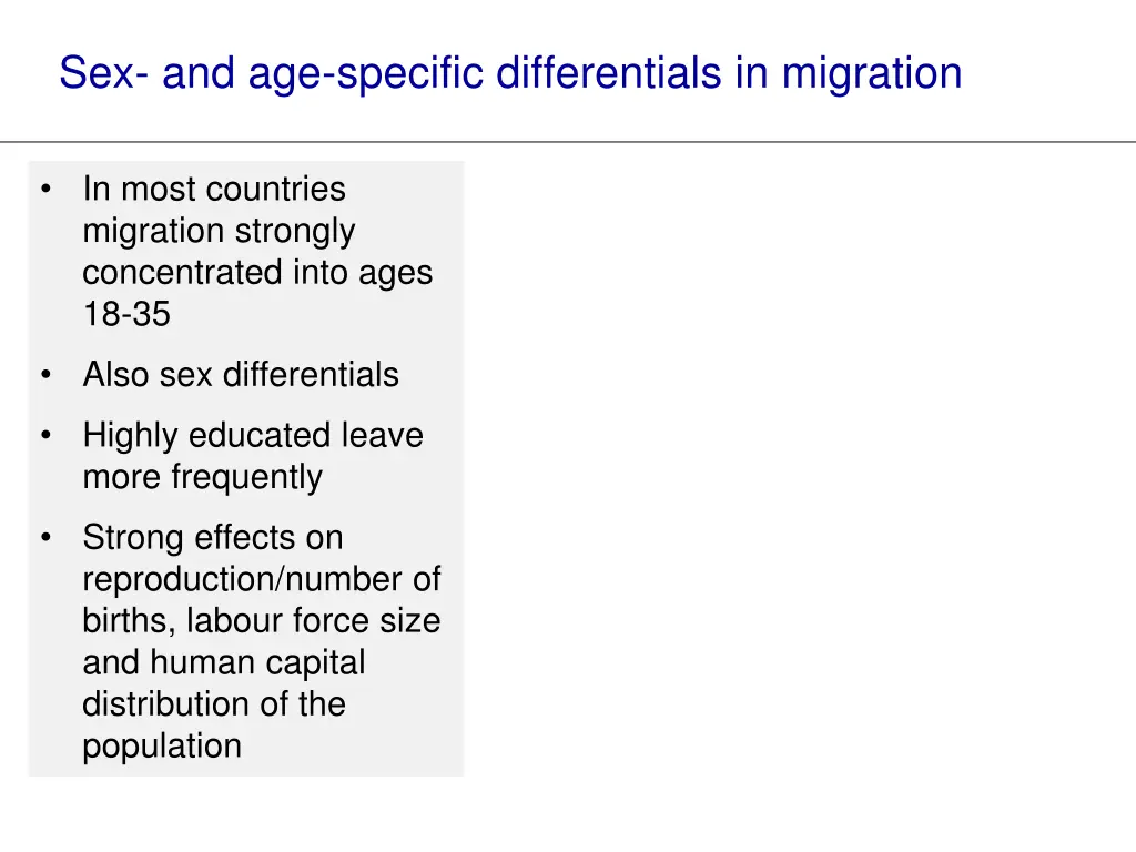 sex and age specific differentials in migration