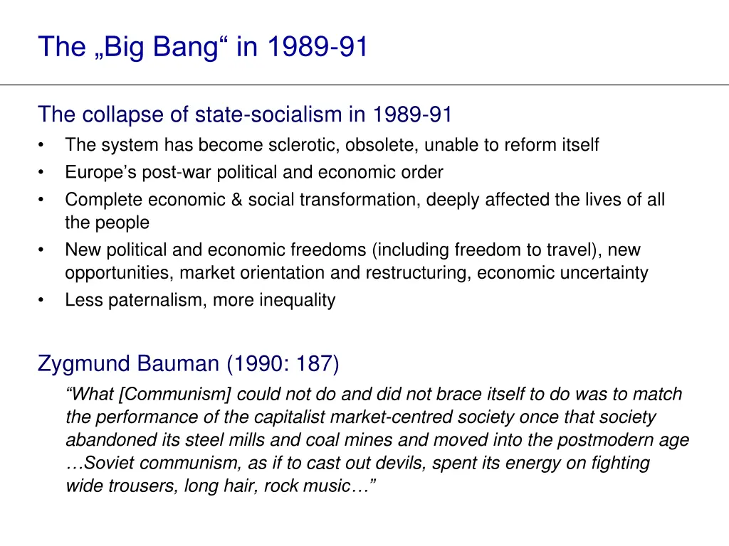 the big bang in 1989 91