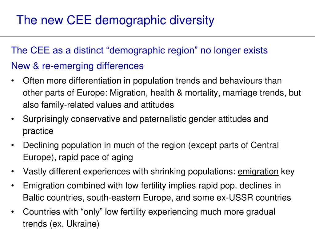 the new cee demographic diversity