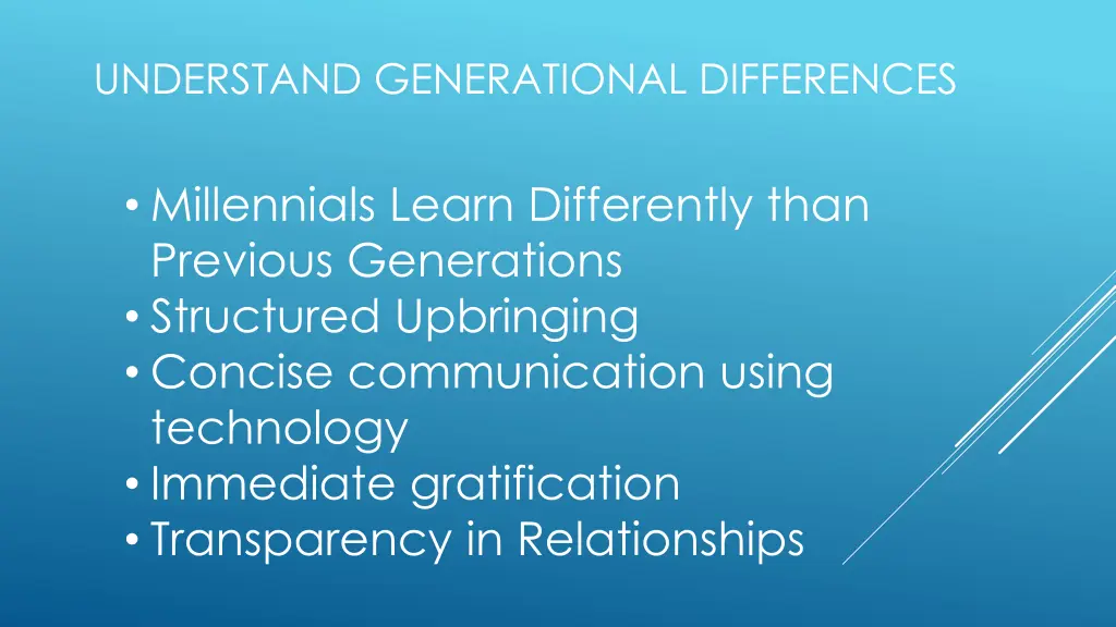 understand generational differences