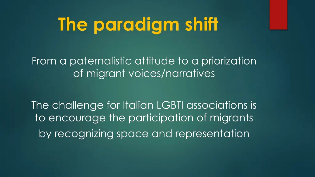 the paradigm shift