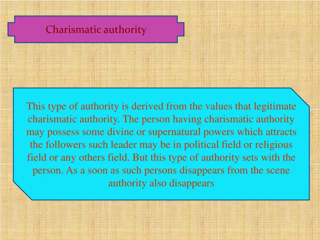 charismatic authority