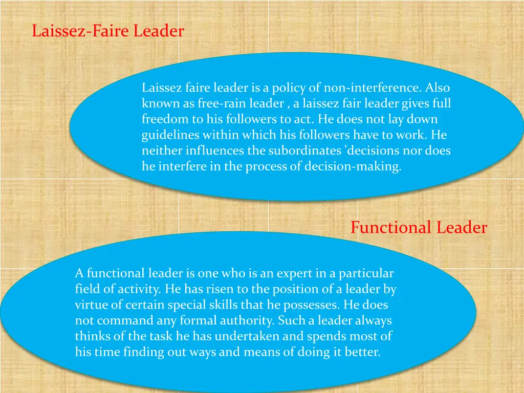 laissez faire leader