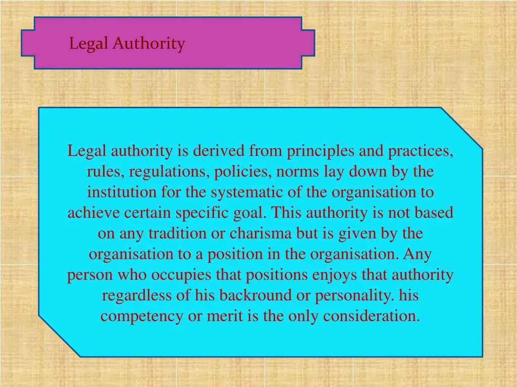 legal authority