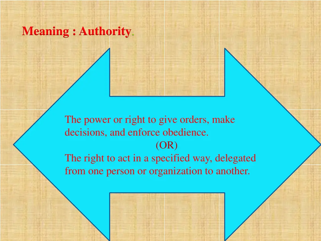 meaning authority