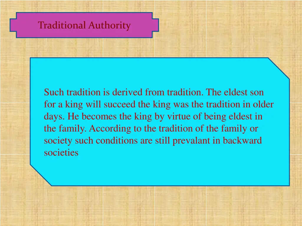 traditional authority