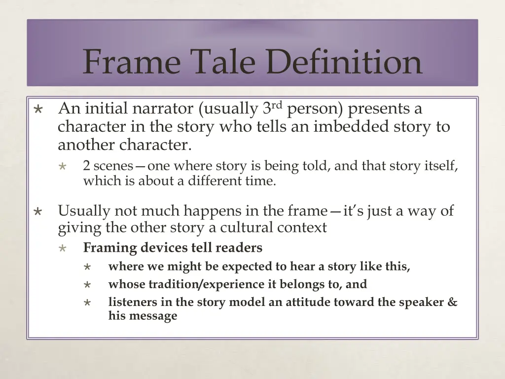 frame tale definition