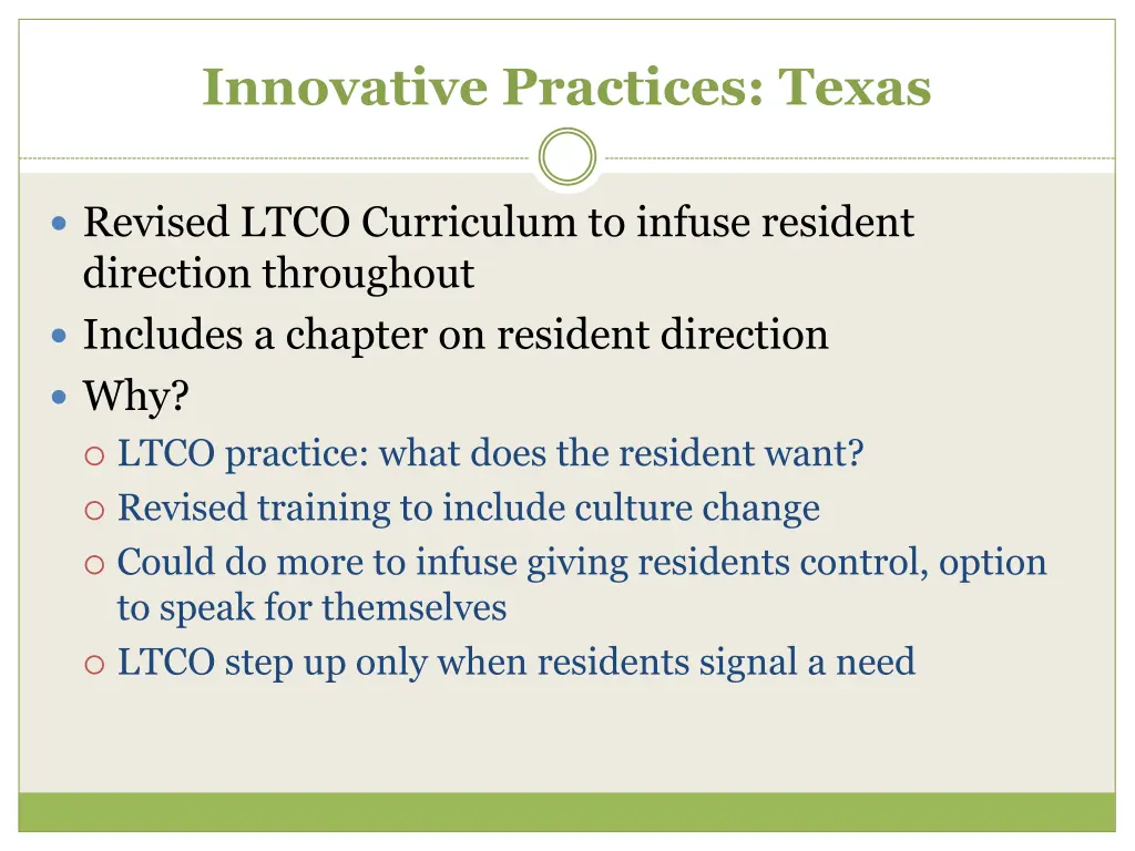 innovative practices texas