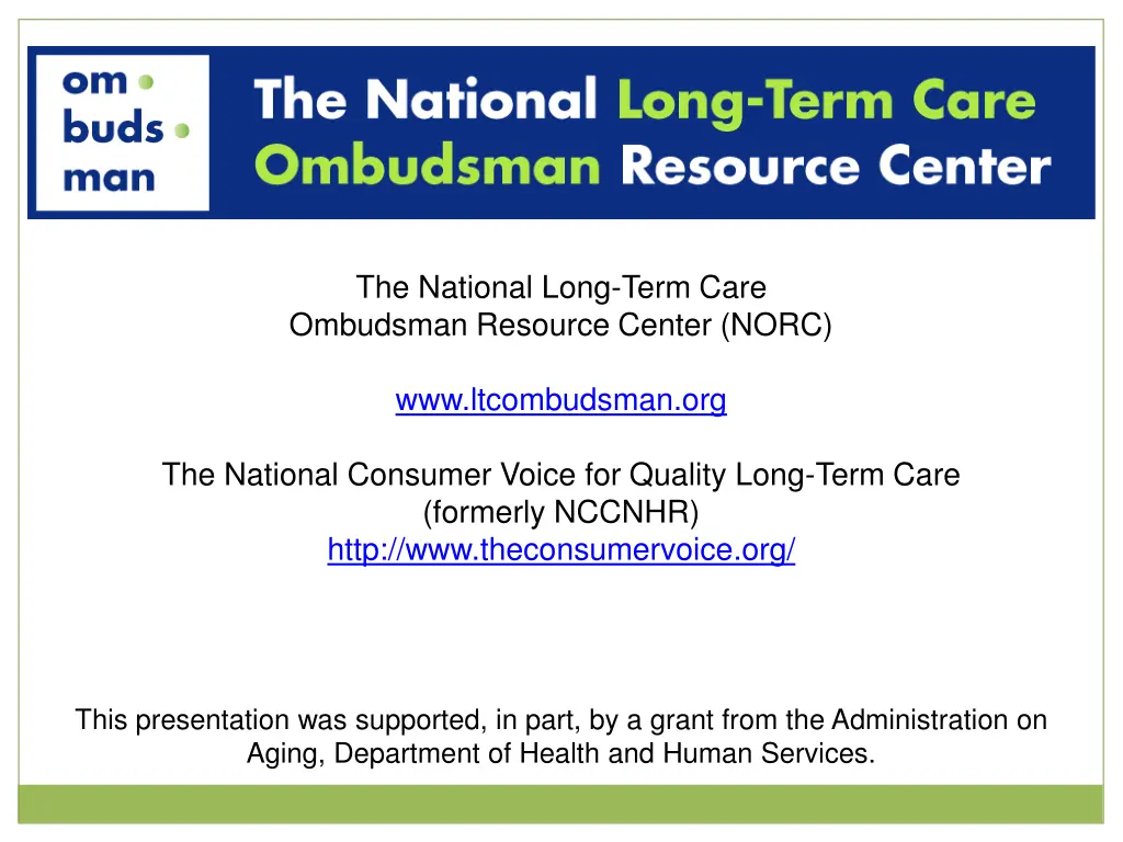 the national long term care ombudsman resource