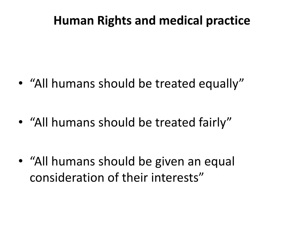 human rights and medical practice