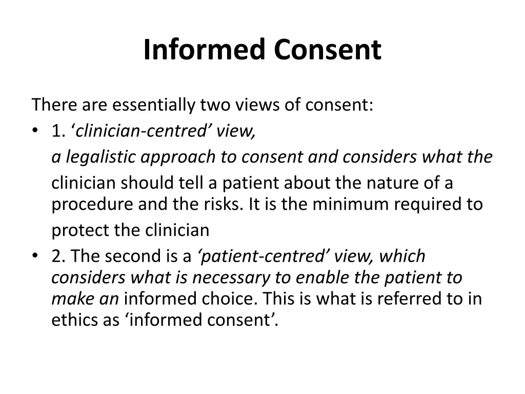 informed consent