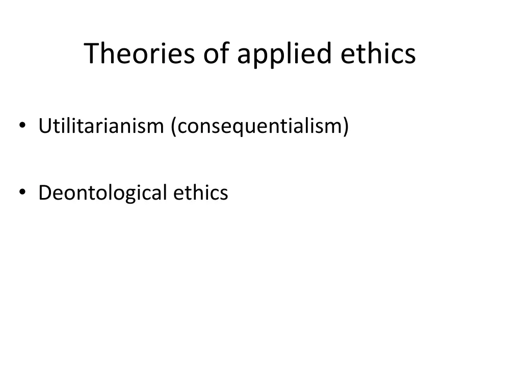 theories of applied ethics