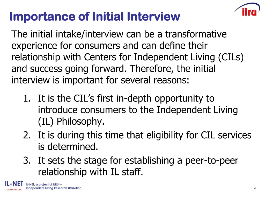 importance of initial interview importance