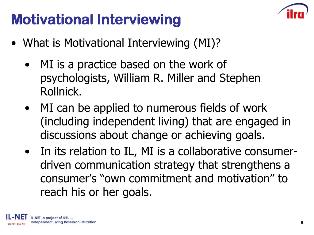 motivational interviewing motivational