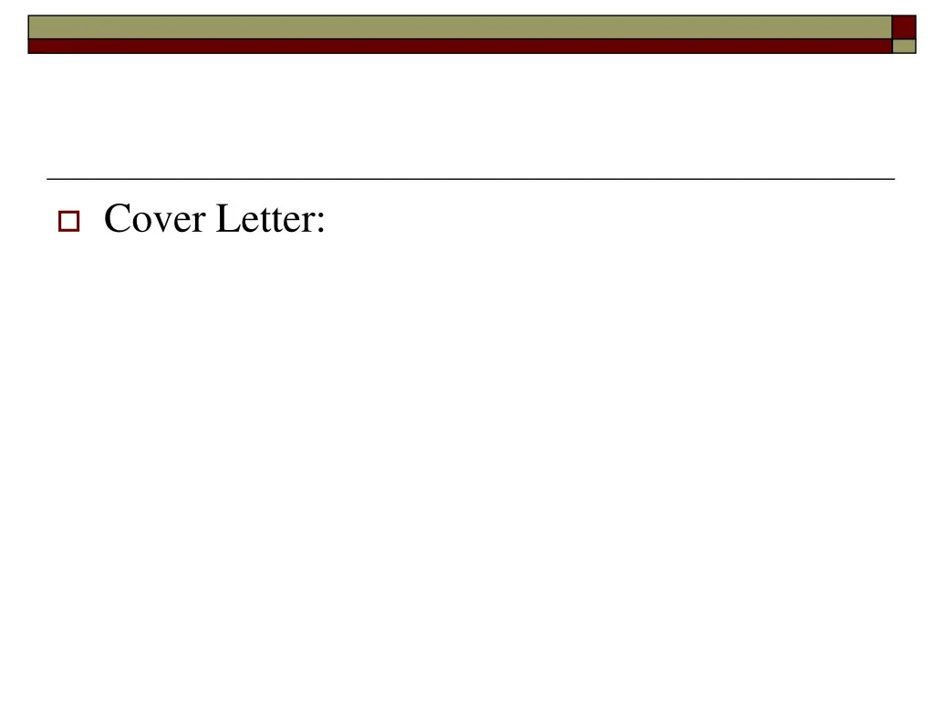 cover letter