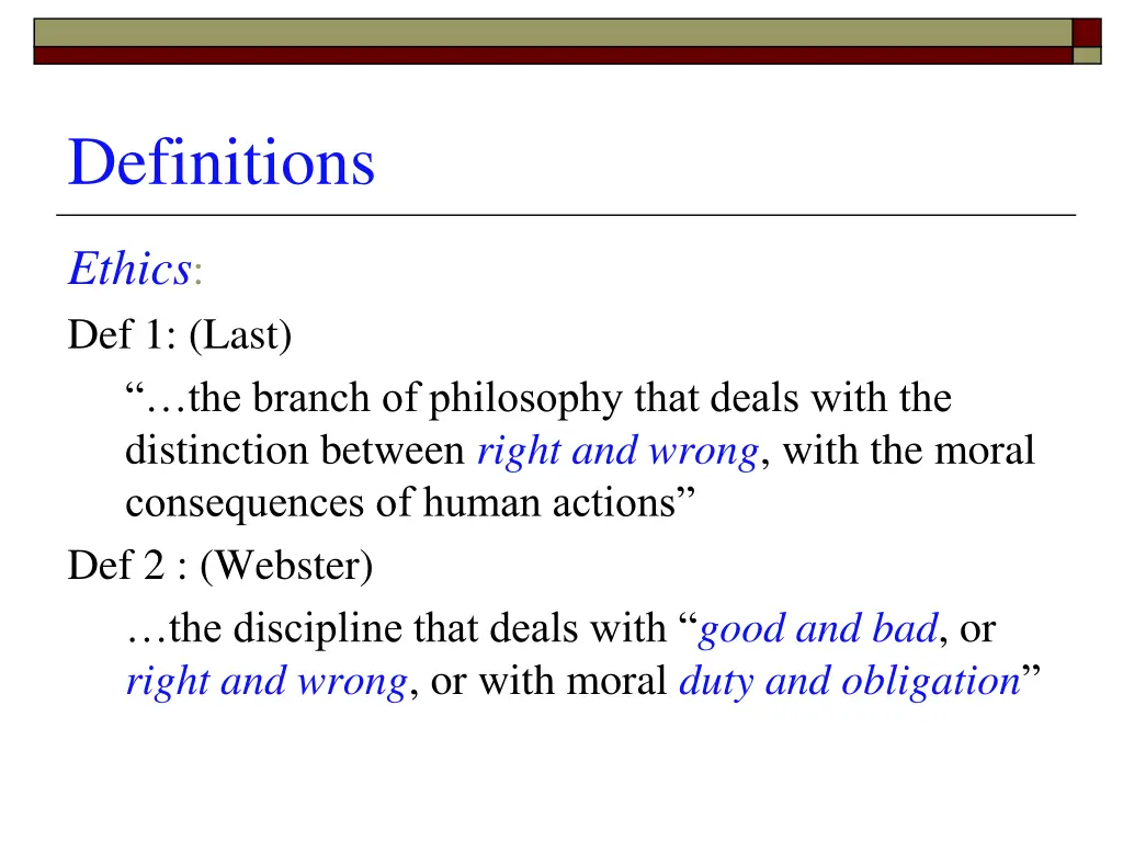 definitions