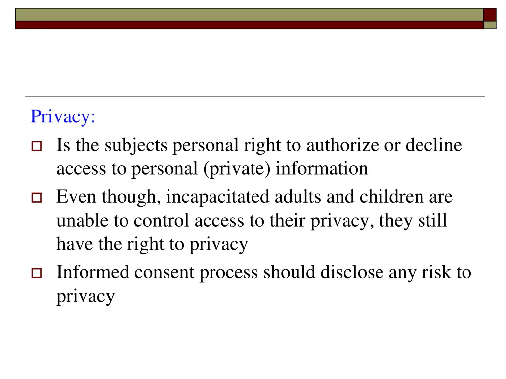 privacy is the subjects personal right