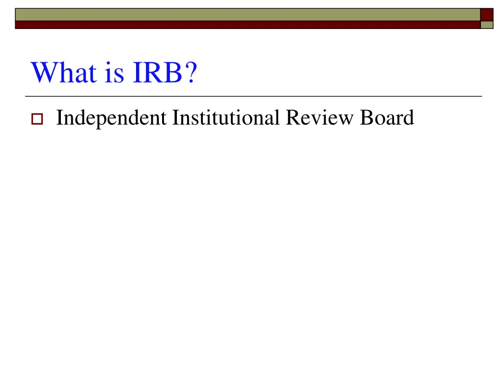 what is irb