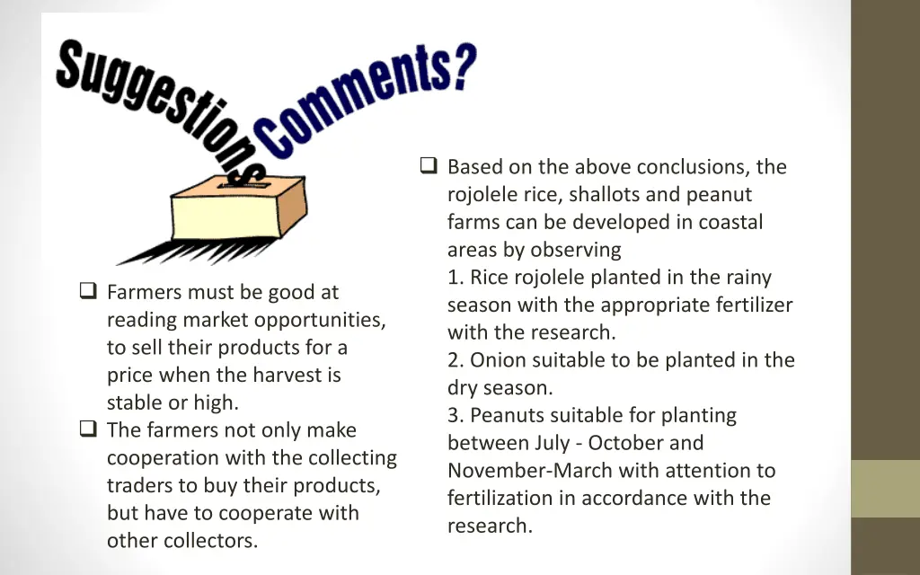 based on the above conclusions the rojolele rice