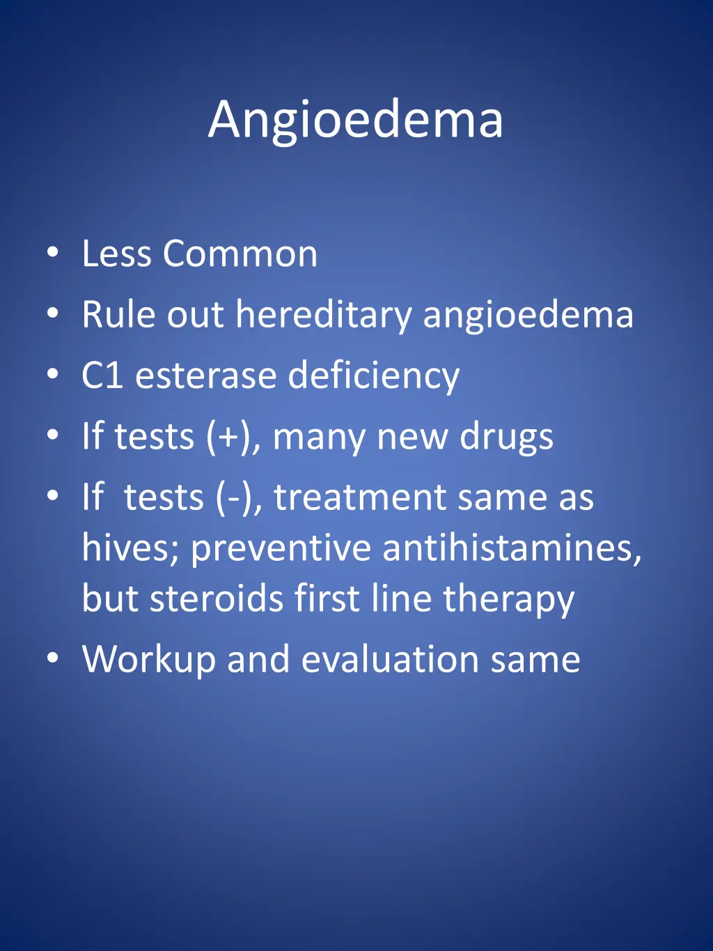 angioedema