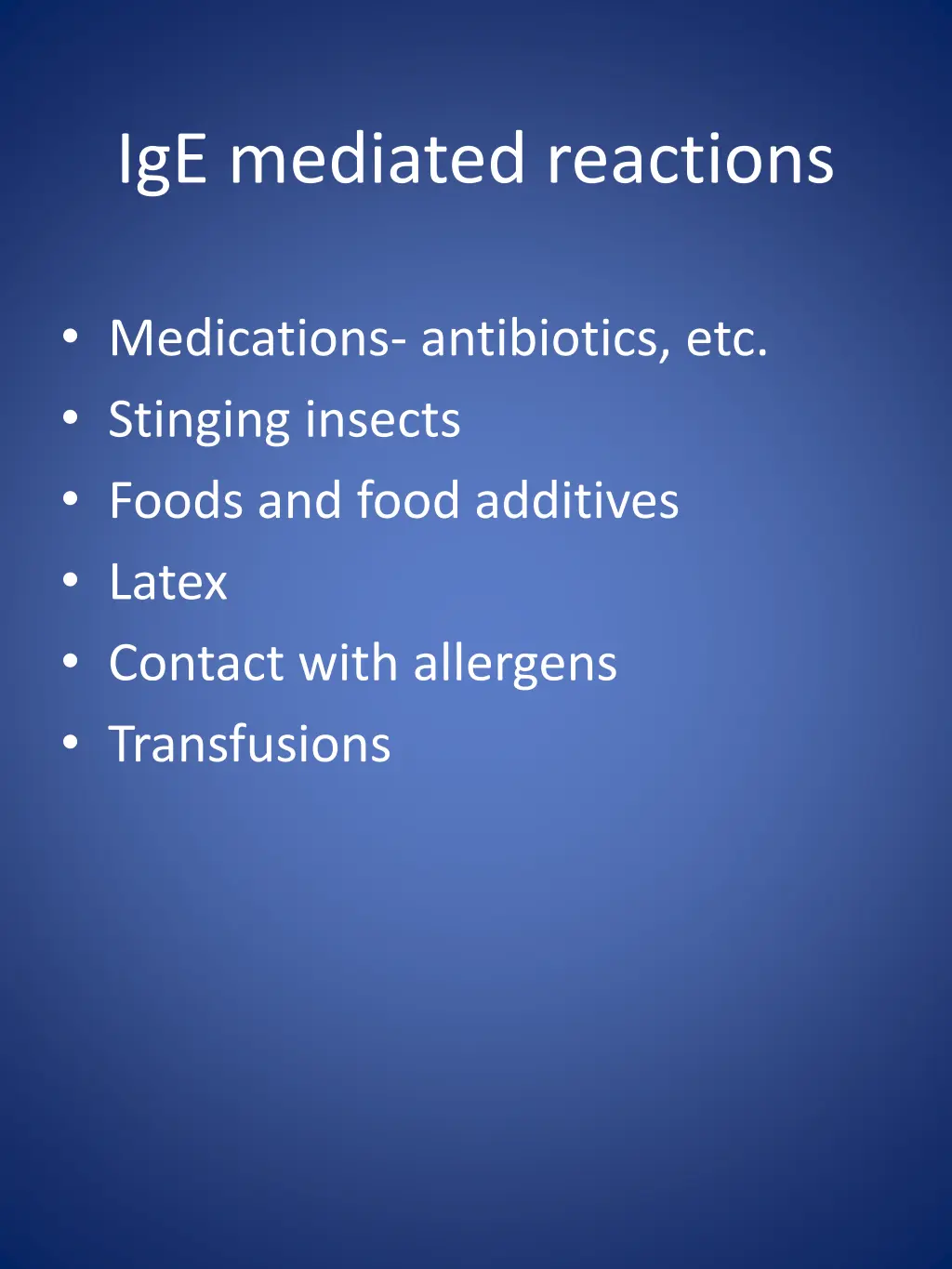 ige mediated reactions