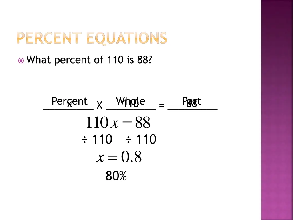 percent equations 5