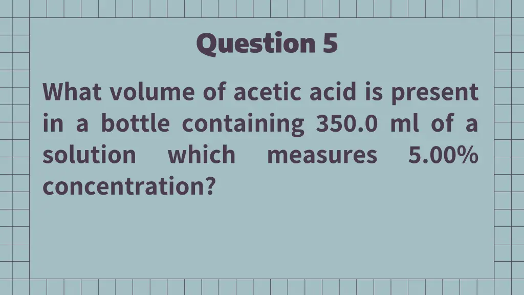 question 5