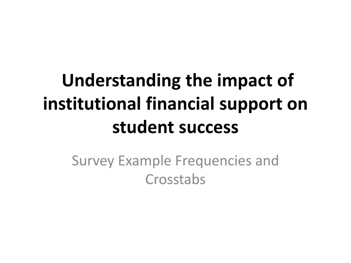 understanding the impact of institutional