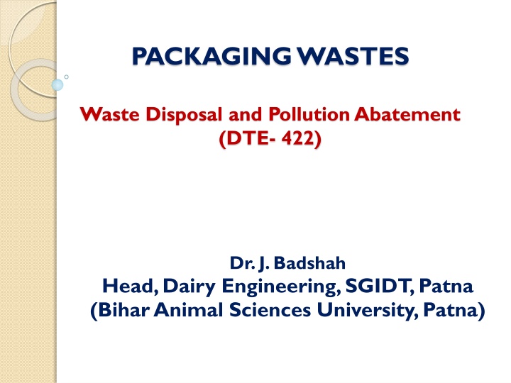 packaging wastes