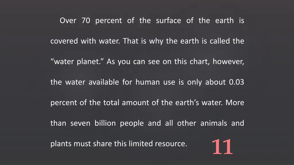 over 70 percent of the surface of the earth is 19