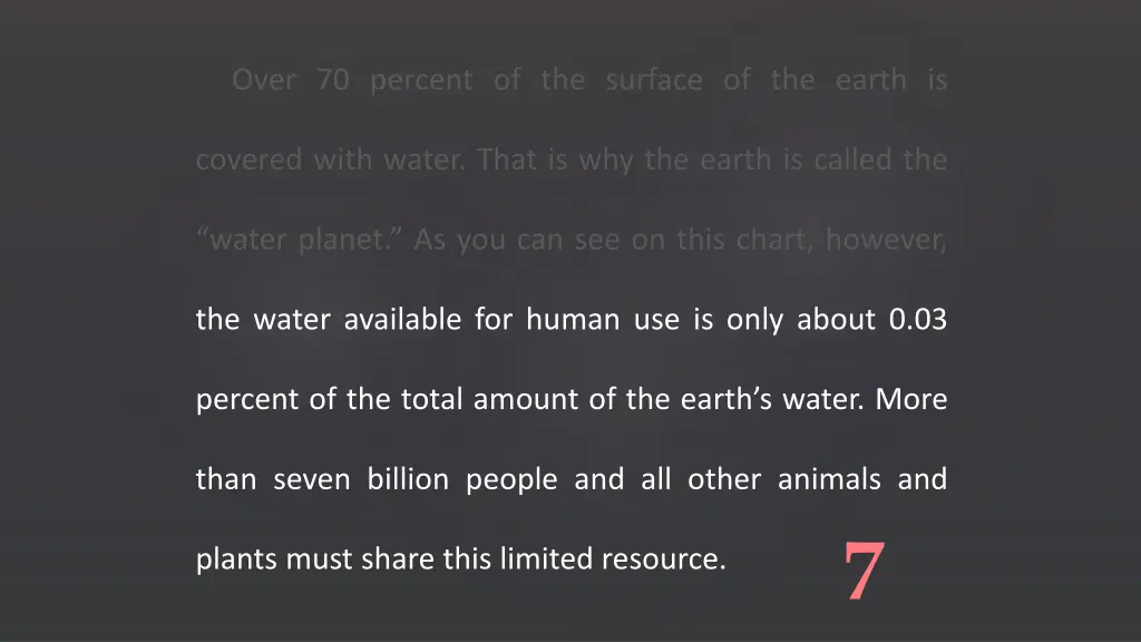 over 70 percent of the surface of the earth is 23