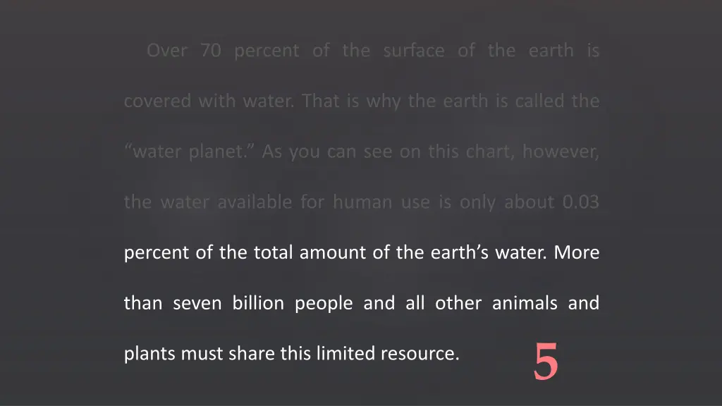 over 70 percent of the surface of the earth is 25