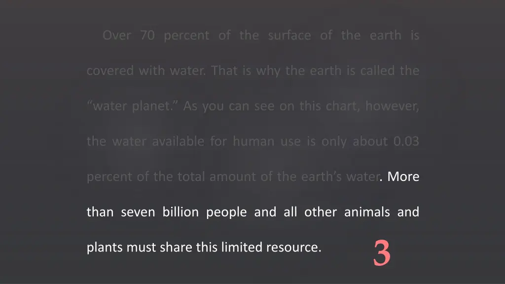 over 70 percent of the surface of the earth is 27