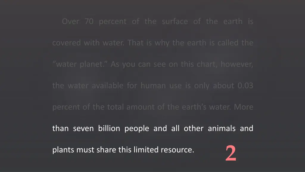 over 70 percent of the surface of the earth is 28