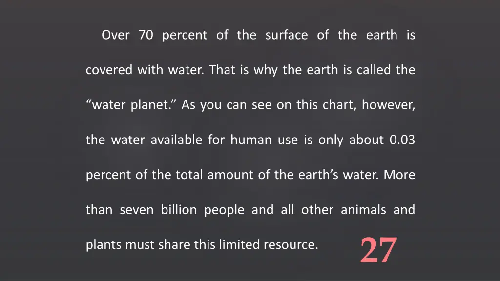 over 70 percent of the surface of the earth is 3