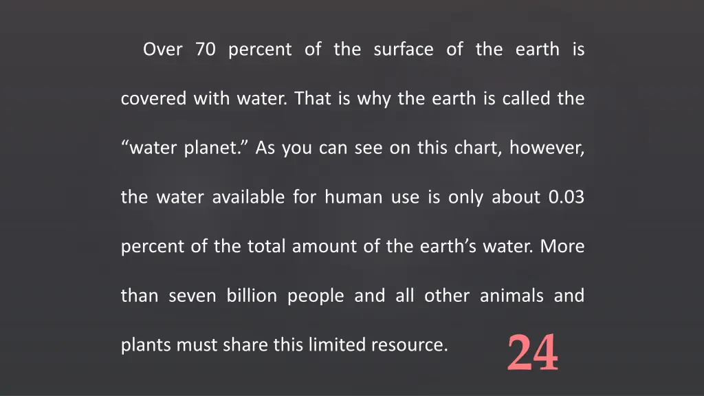 over 70 percent of the surface of the earth is 6