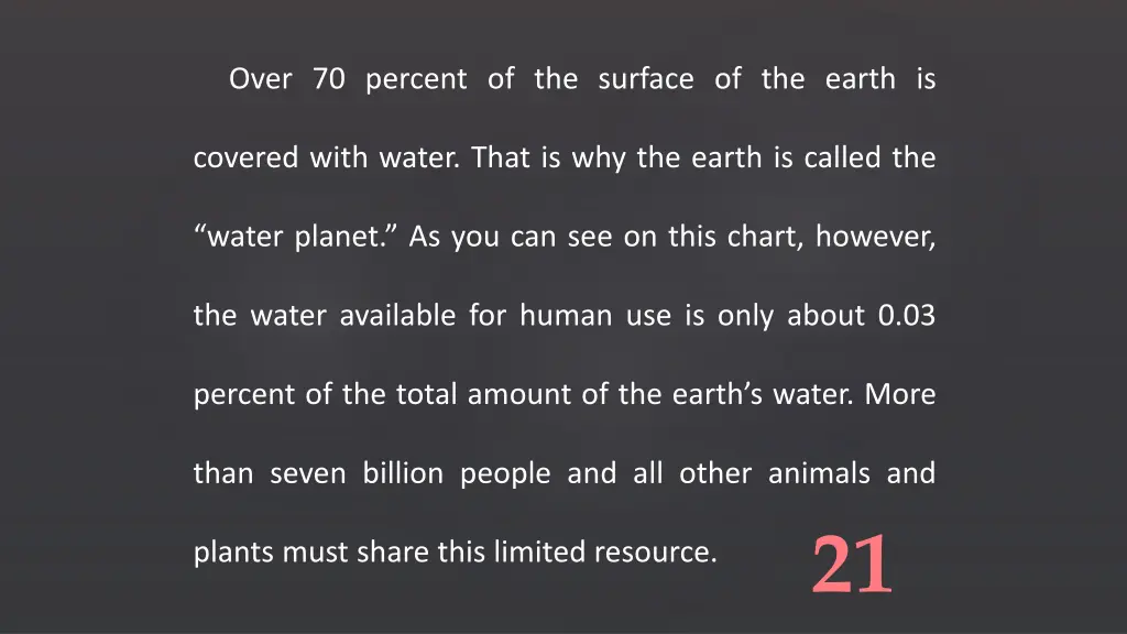 over 70 percent of the surface of the earth is 9