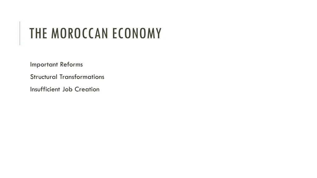 the moroccan economy