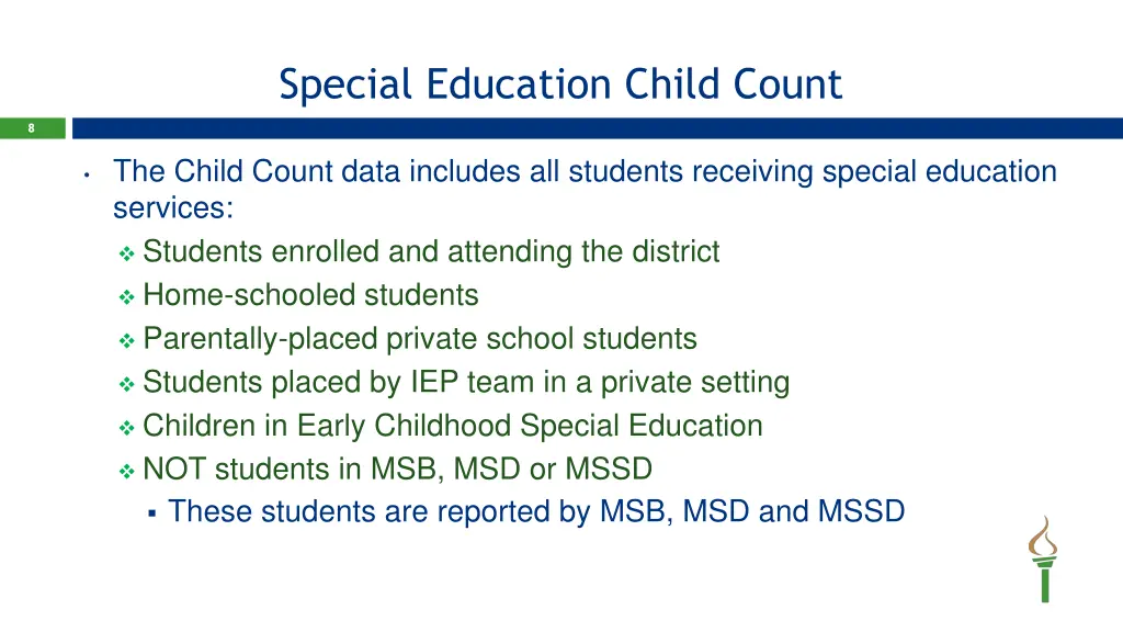 special education child count