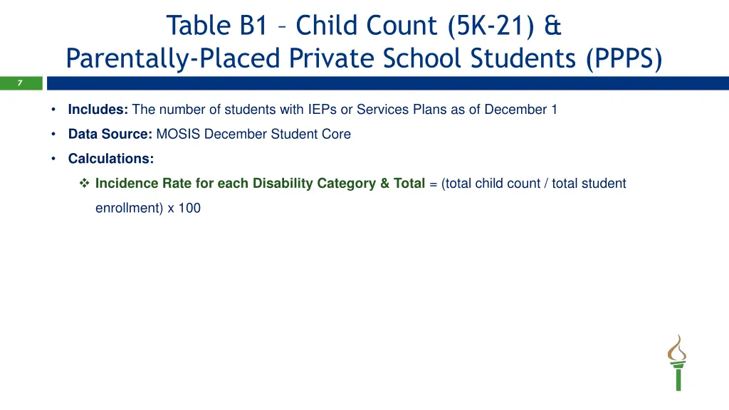 table b1 child count 5k 21 parentally placed