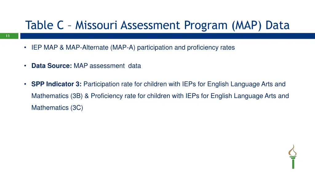 table c missouri assessment program map data