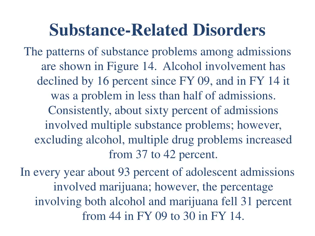 substance related disorders the patterns