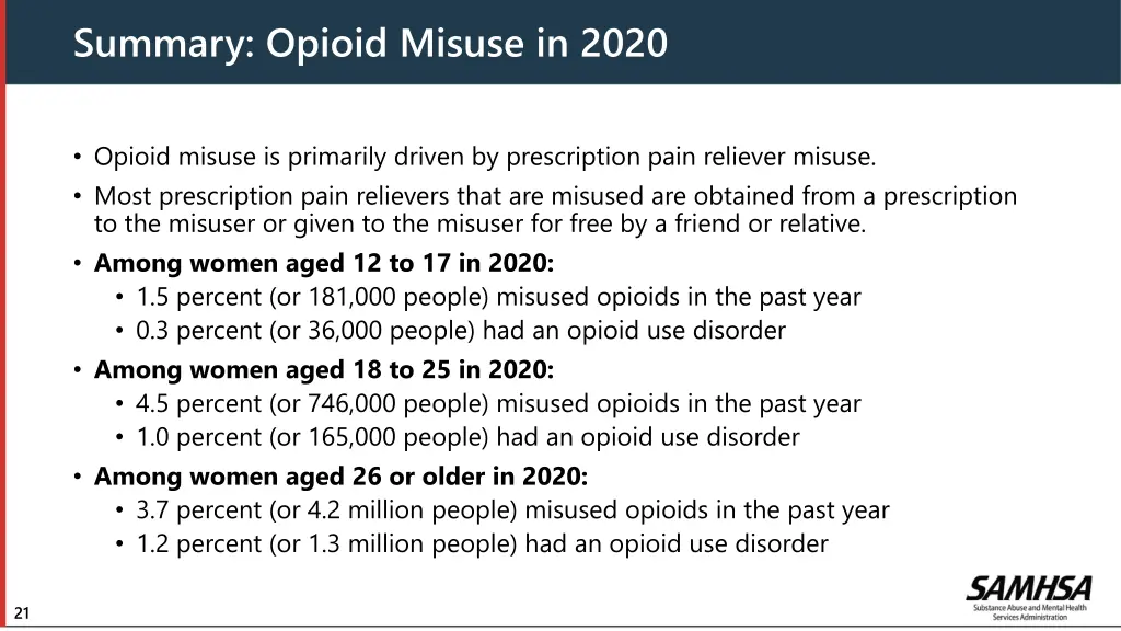 summary opioid misuse in 2020