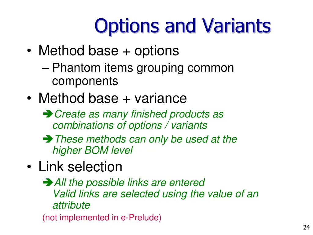 options and variants method base options phantom