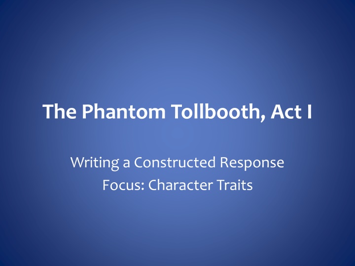 the phantom tollbooth act i