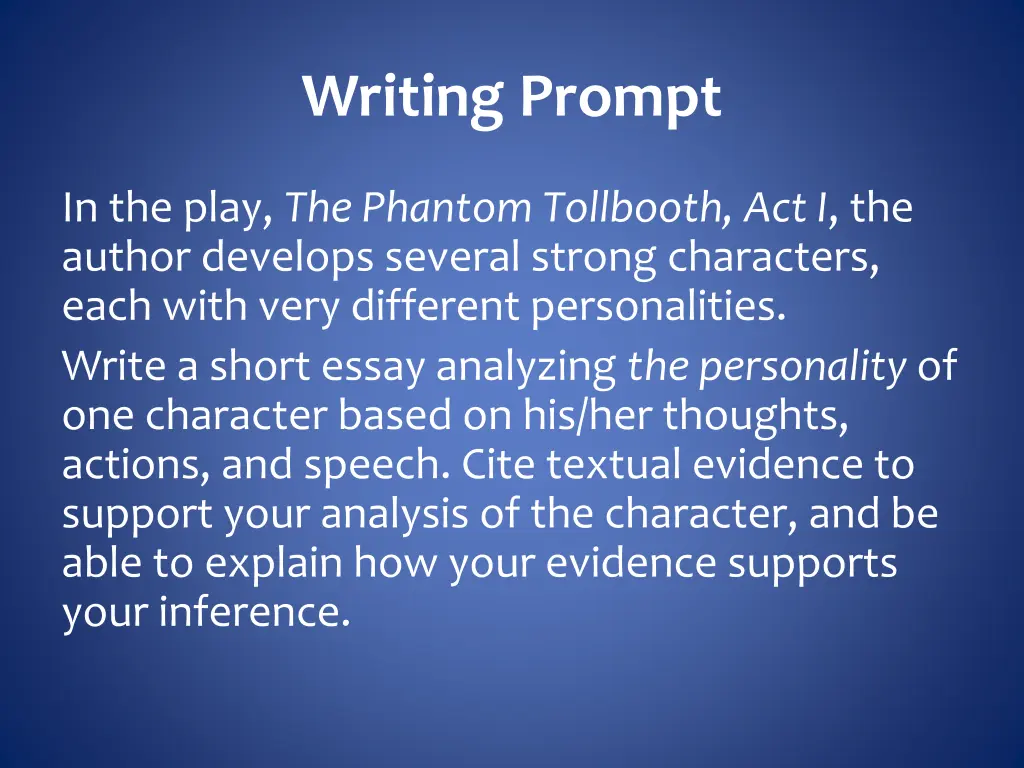 writing prompt