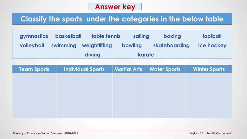 answer key 1