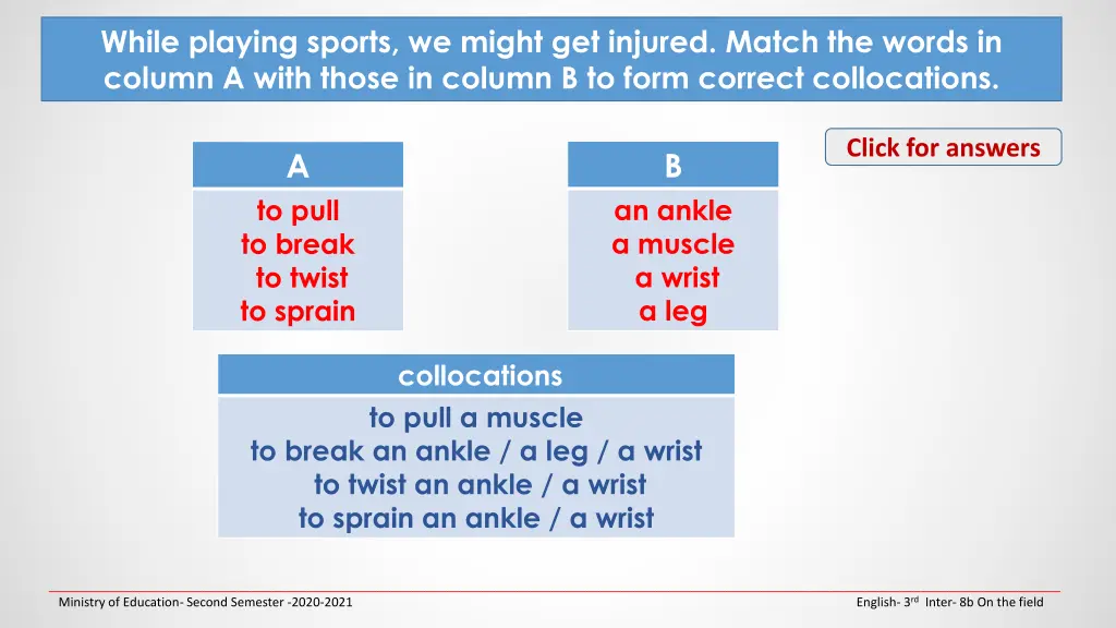 while playing sports we might get injured match