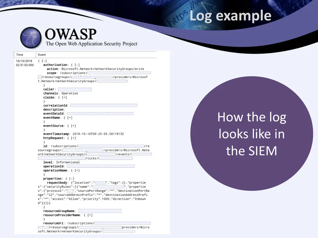 log example